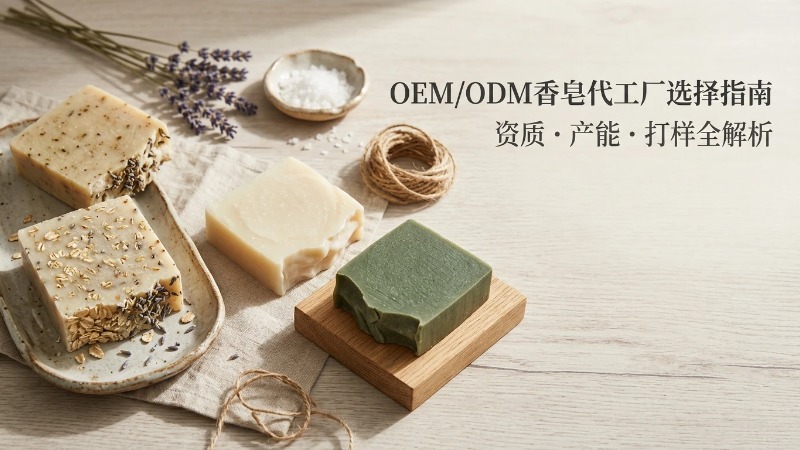 OEM/ODM香皂代工厂选择指南:资质、产能、打样全解析(图1) oat-and-lavender-handmade-soap-bars-on-linen-1.webp